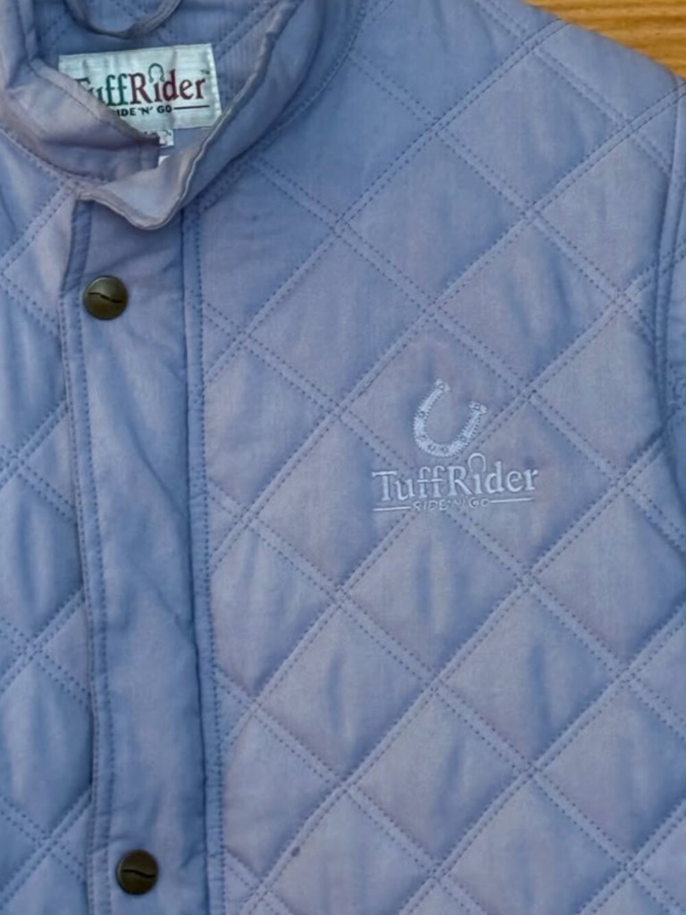 Tuff Rider Quilted Duet Equestrian Jacket in Periwinkle Blue Women's size L - Picture 2 of 4